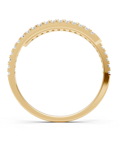 Diamond Dainty Twist Micro Pavé Half Eternity Band
