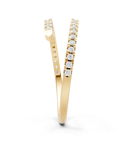 Diamond Dainty Twist Micro Pavé Half Eternity Band