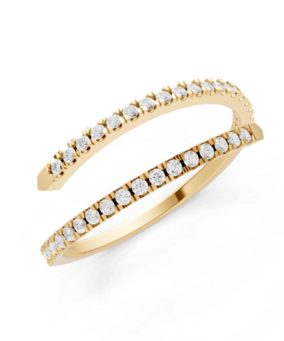 Diamond Dainty Twist Micro Pavé Half Eternity Band