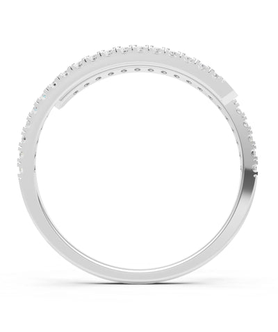 Diamond Dainty Twist Micro Pavé Half Eternity Band