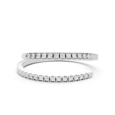 Diamond Dainty Twist Micro Pavé Half Eternity Band