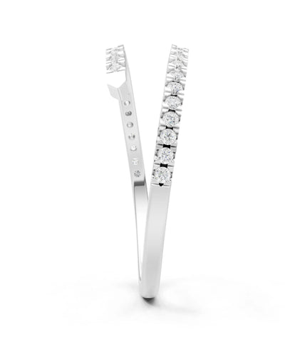 Diamond Dainty Twist Micro Pavé Half Eternity Band