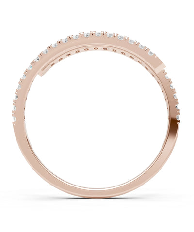 Diamond Dainty Twist Micro Pavé Half Eternity Band