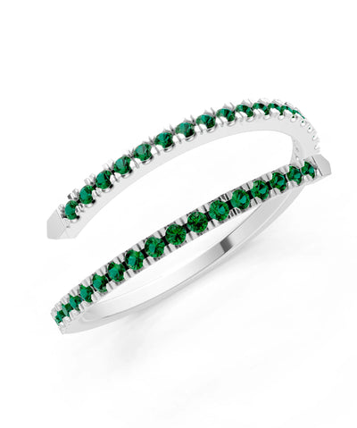 Dainty Twist Micro Pavé Half Eternity Band