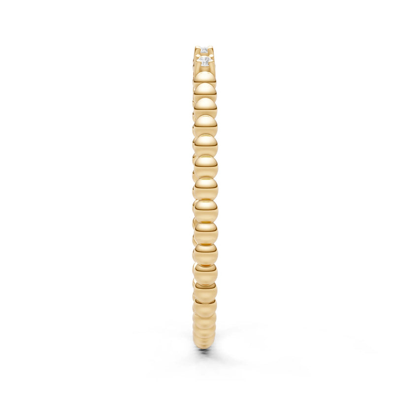 Dainty Round Cut 5 Stone Beaded Ring