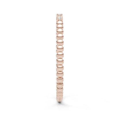 Dainty Round Cut 5 Stone Beaded Ring
