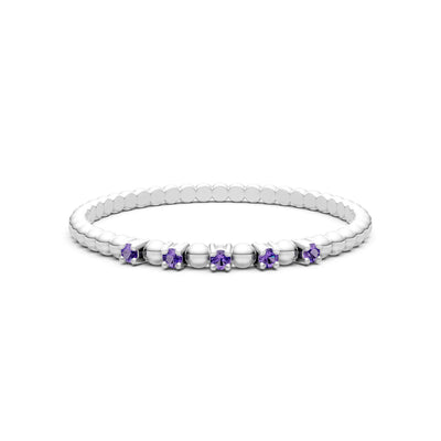Dainty Round Cut 5 Stone Beaded Ring