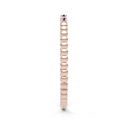 Dainty Round Cut 5 Stone Beaded Ring