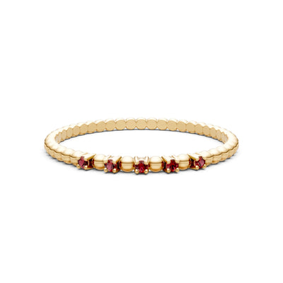 Dainty Round Cut 5 Stone Beaded Ring