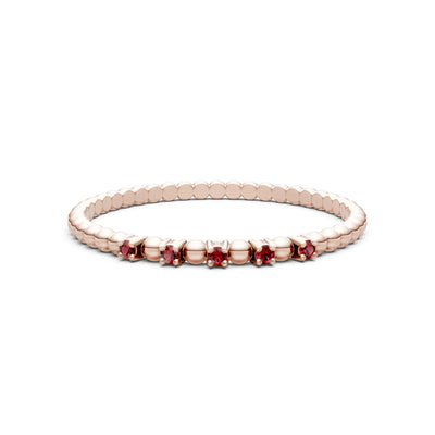 Dainty Round Cut 5 Stone Beaded Ring