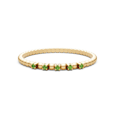 Dainty Round Cut 5 Stone Beaded Ring