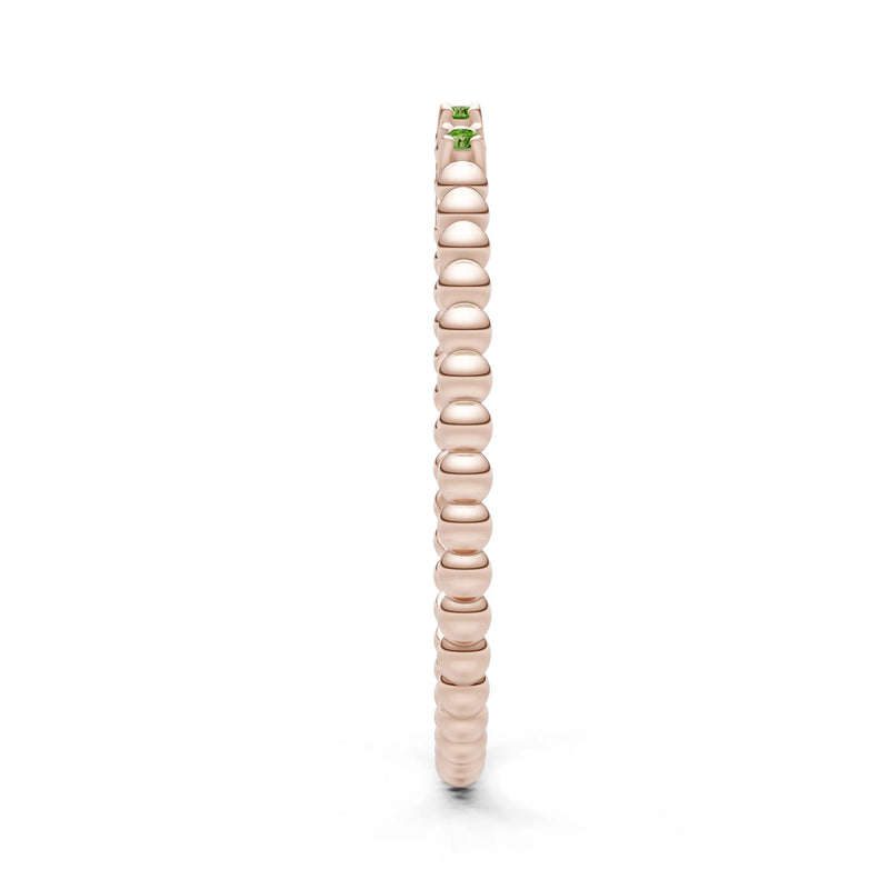Dainty Round Cut 5 Stone Beaded Ring