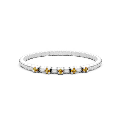 Dainty Round Cut 5 Stone Beaded Ring