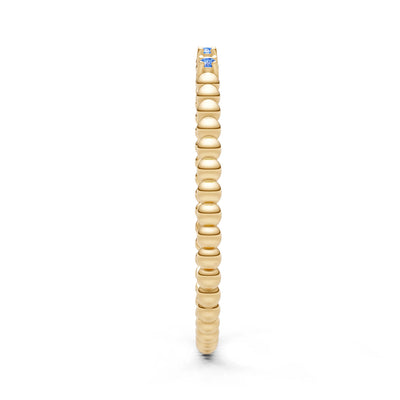 Dainty Round Cut 5 Stone Beaded Ring