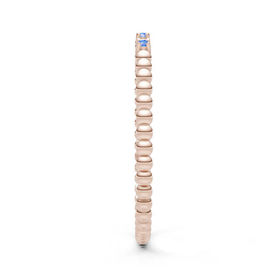 Dainty Round Cut 5 Stone Beaded Ring