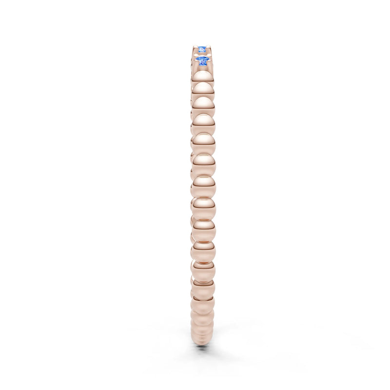 Dainty Round Cut 5 Stone Beaded Ring