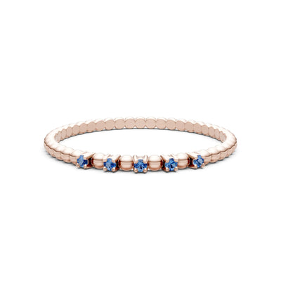 Dainty Round Cut 5 Stone Beaded Ring