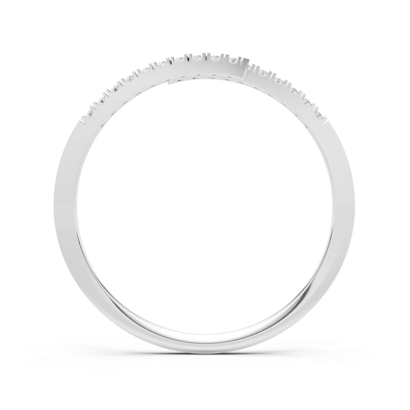 Diamond Dainty Crisscross Half Band