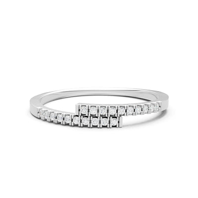 Diamond Dainty Crisscross Half Band