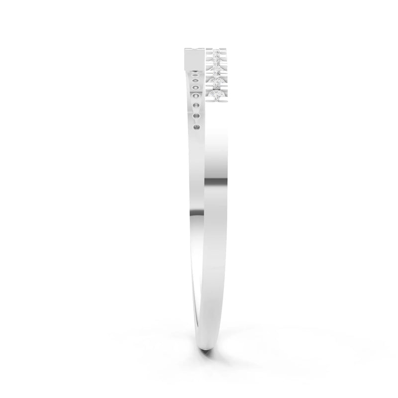 Diamond Dainty Crisscross Half Band