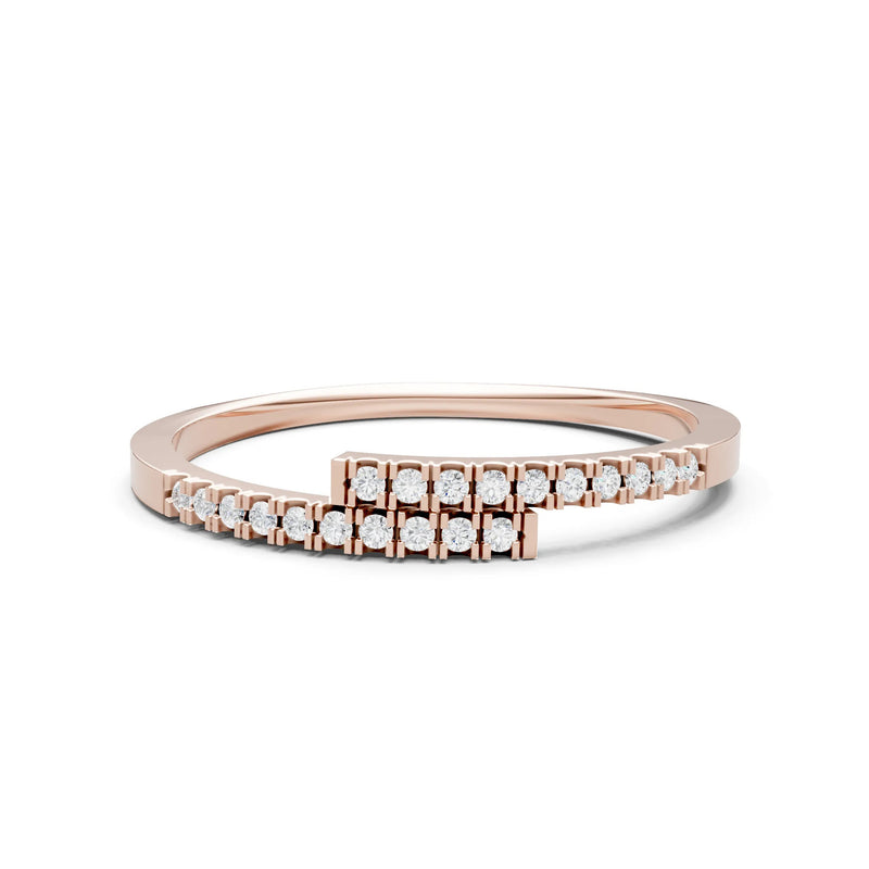 Diamond Dainty Crisscross Half Band