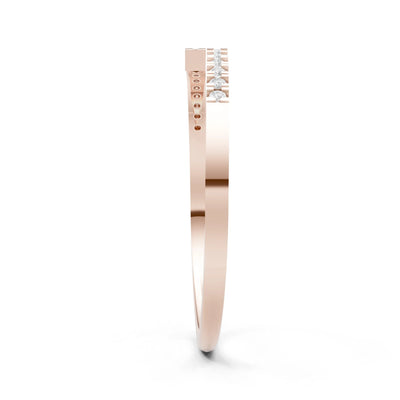 Diamond Dainty Crisscross Half Band