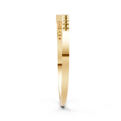 Citrine Dainty Crisscross Half Band