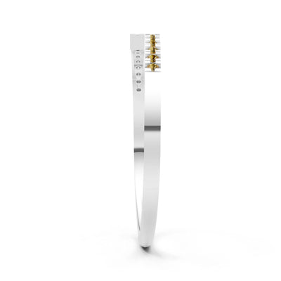 Citrine Dainty Crisscross Half Band