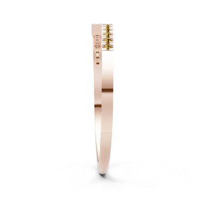 Citrine Dainty Crisscross Half Band