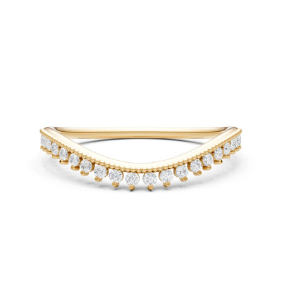 Diamond Dainty Tiara Contour Stacking Ring