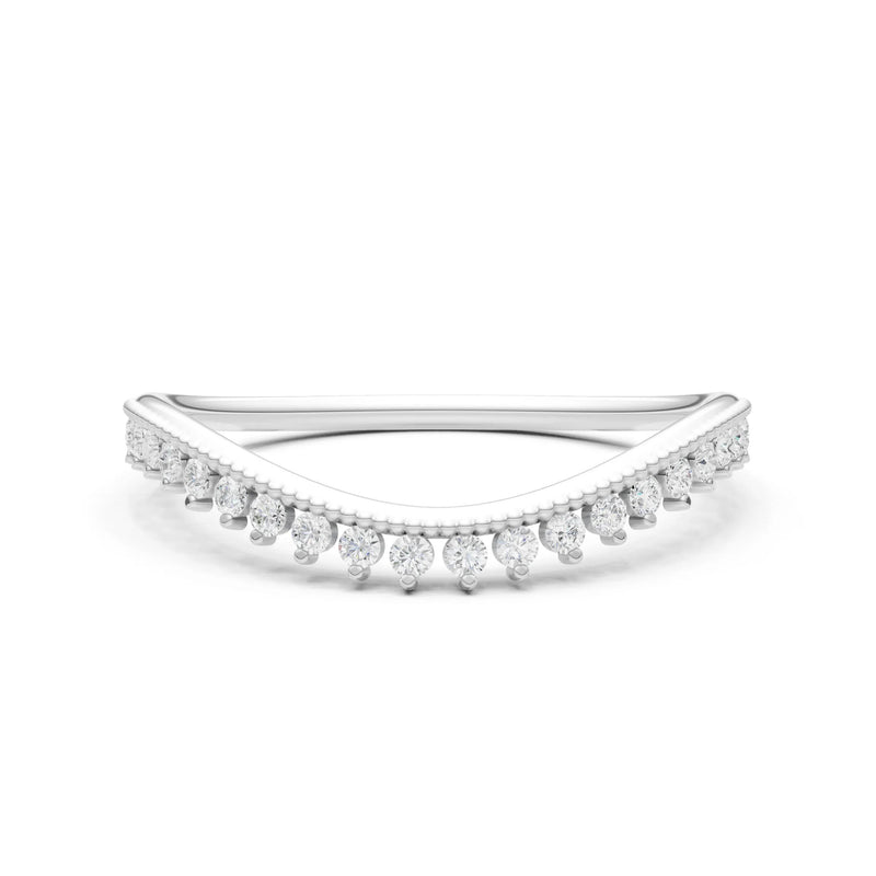 Diamond Dainty Tiara Contour Stacking Ring