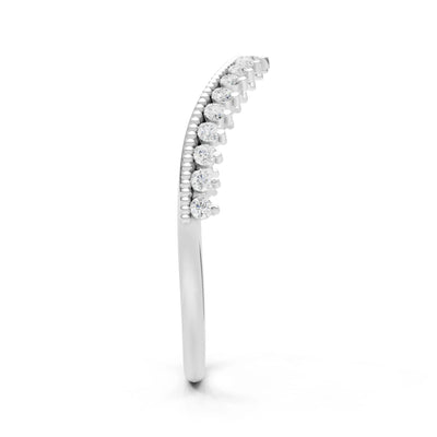 Diamond Dainty Tiara Contour Stacking Ring
