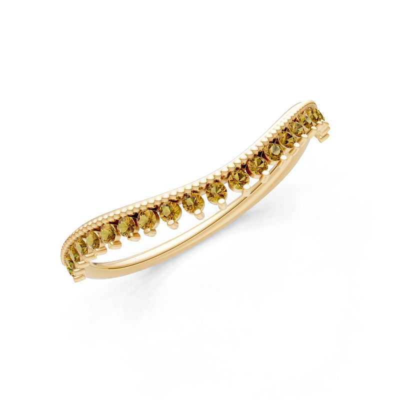 Citrine Dainty Tiara Contour Stacking Ring