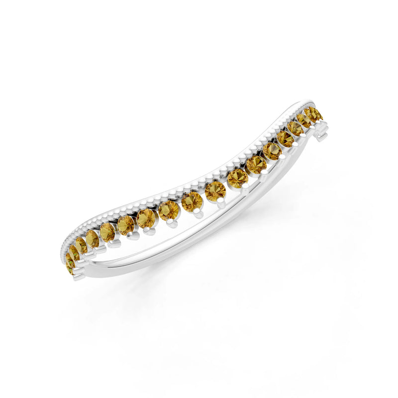Citrine Dainty Tiara Contour Stacking Ring