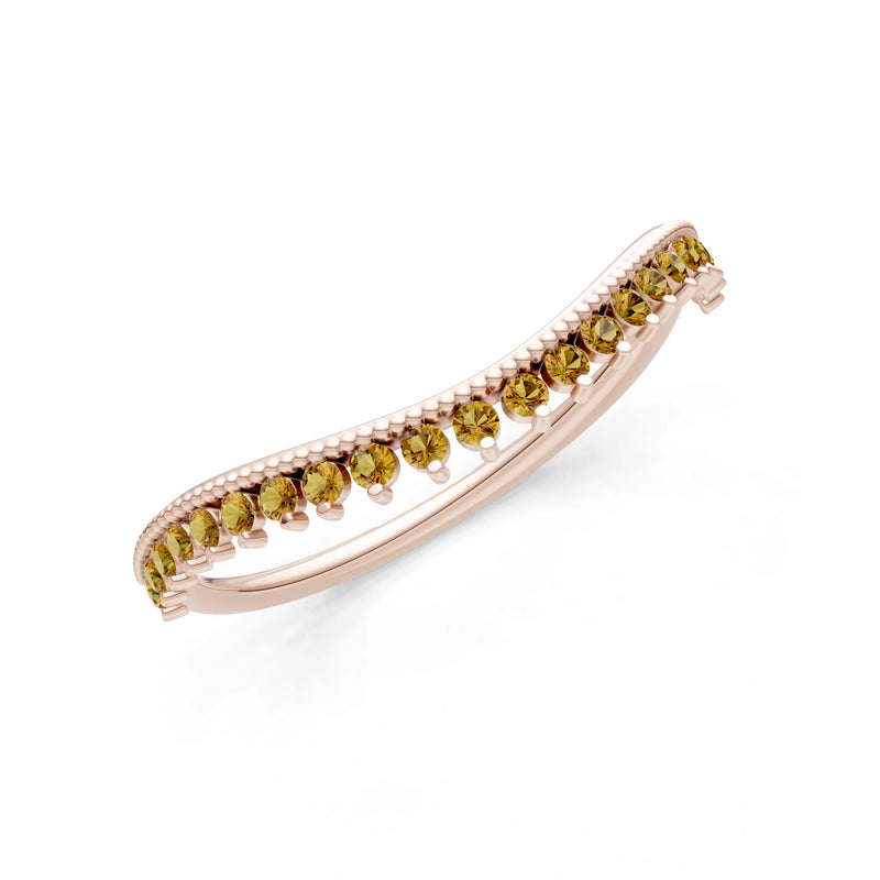 Citrine Dainty Tiara Contour Stacking Ring