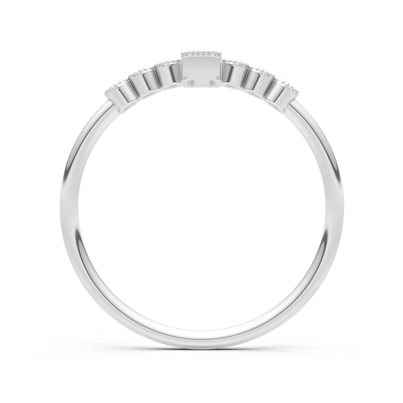 Dainty Bezel Emerald Set Cluster Ring