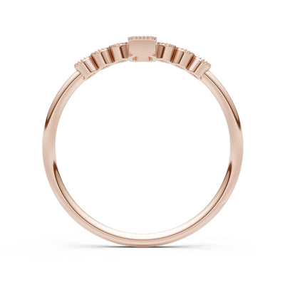 Dainty Bezel Emerald Set Cluster Ring