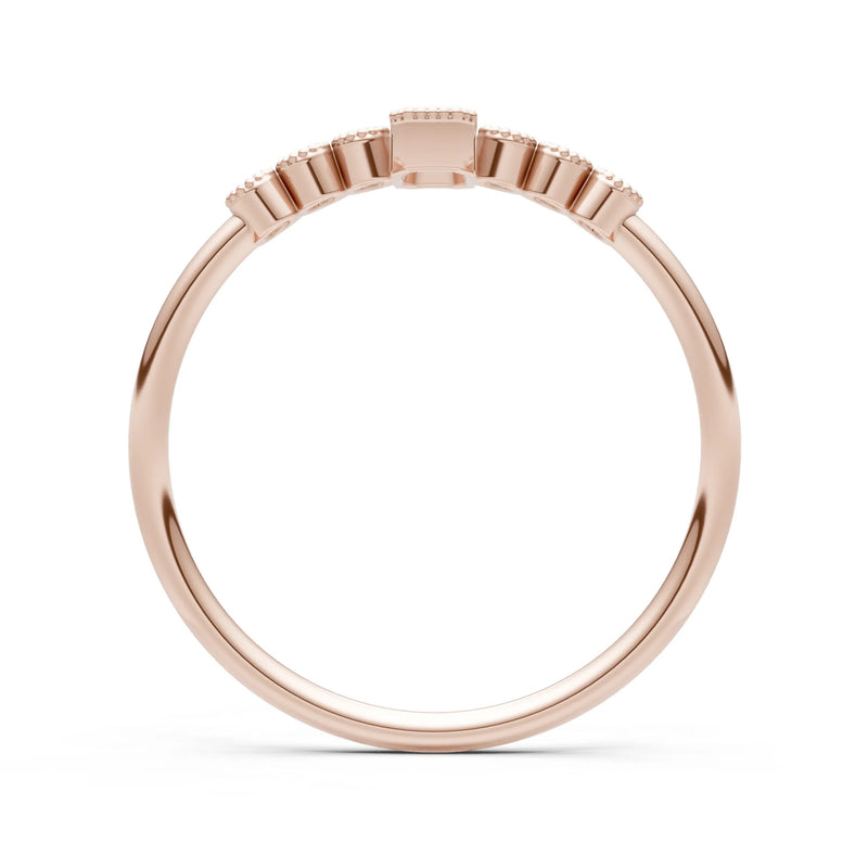 Dainty Bezel Emerald Set Cluster Ring