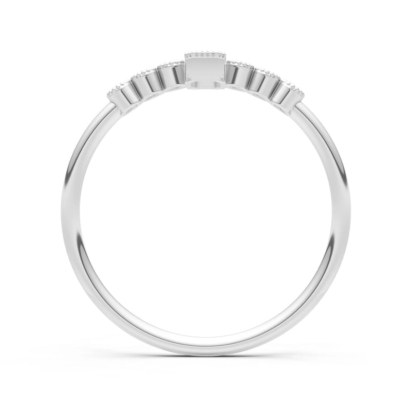 Garnet Dainty Bezel Emerald Set Cluster Ring