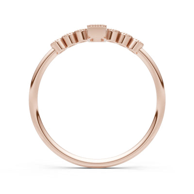 Dainty Bezel Emerald Set Cluster Ring