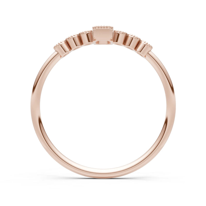 Dainty Bezel Emerald Set Cluster Ring