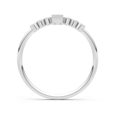 Dainty Bezel Emerald Set Cluster Ring