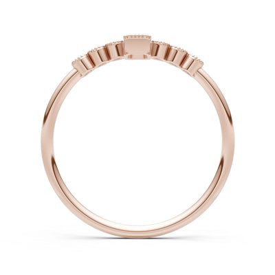 Dainty Bezel Emerald Set Cluster Ring