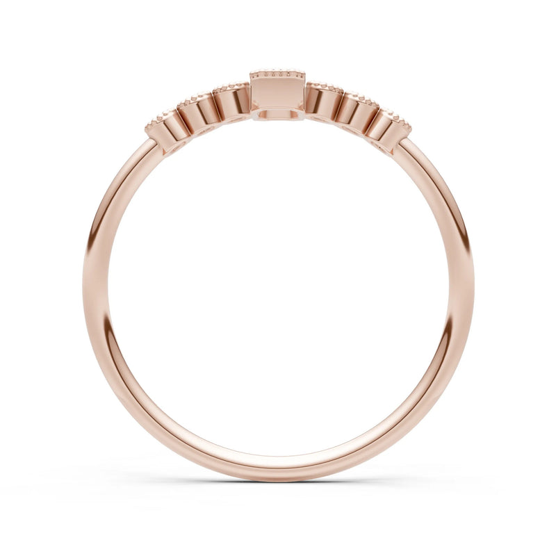 Dainty Bezel Emerald Set Cluster Ring