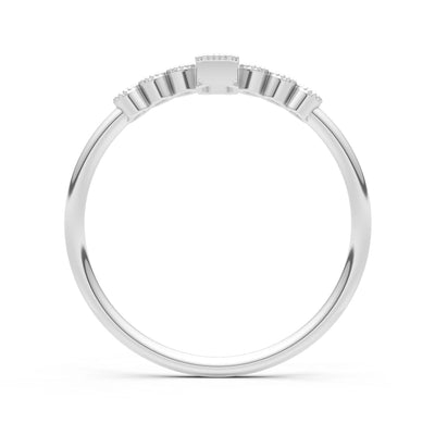 Alexandrite Dainty Bezel Emerald Set Cluster Ring