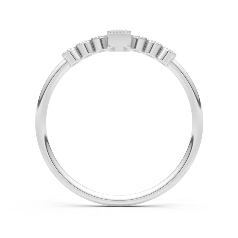 Alexandrite Dainty Bezel Emerald Set Cluster Ring