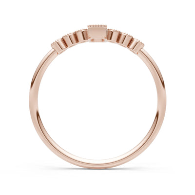 Dainty Bezel Emerald Set Cluster Ring