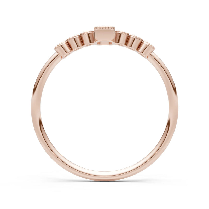 Dainty Bezel Emerald Set Cluster Ring