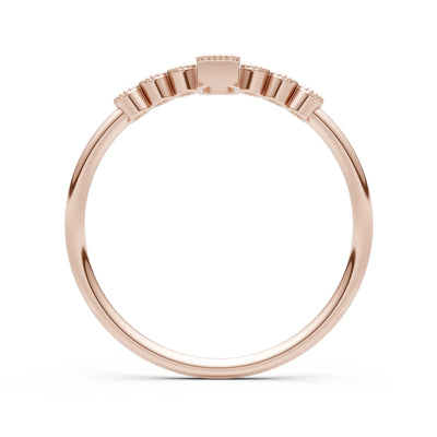 Dainty Bezel Emerald Set Cluster Ring