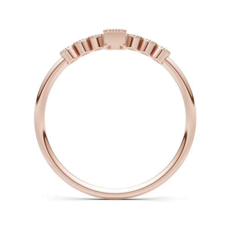 Dainty Bezel Emerald Set Cluster Ring